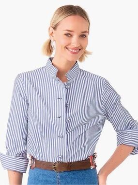 Gretchen Scott Forget Me Knot Buttons Stripe Top XS
